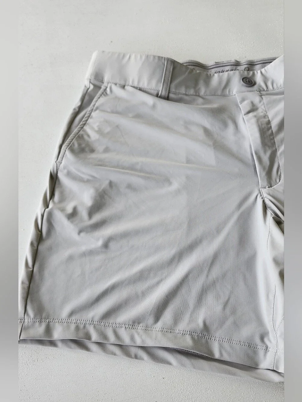 johnnie-O Light Gray Flat Front Shorts